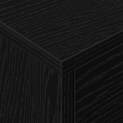 Bedside Table 2 pcs Black Oak 40.5 x 40 x 48 cm Engineered Wood
