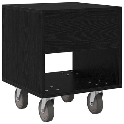 Bedside Table 2 pcs Black Oak 40.5 x 40 x 48 cm Engineered Wood