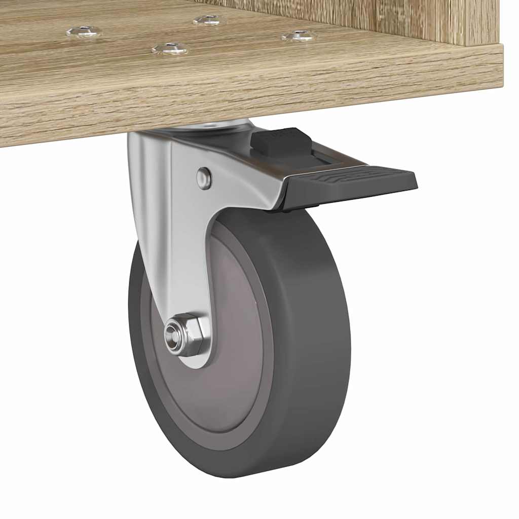 Bedside Table Sonoma Oak 40.5 x 40 x 48 cm Engineered Wood