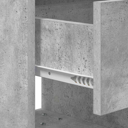 Bedside Table Concrete Grey 40.5 x 40 x 48 cm Engineered Wood