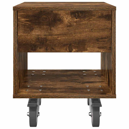 Bedside Table Smoked Oak 40.5 x 40 x 48 cm Engineered Wood