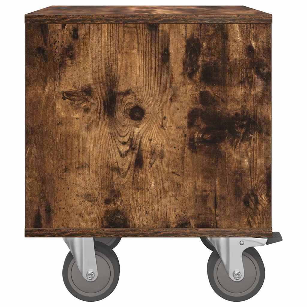 Bedside Table 2 pcs Smoked Oak 40.5 x 40 x 48 cm
