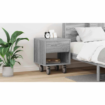 Bedside Table Grey Sonoma 40.5 x 40 x 48 cm Engineered Wood