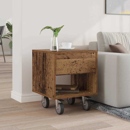 Bedside Table Old Wood 40.5 x 40 x 48 cm Engineered Wood