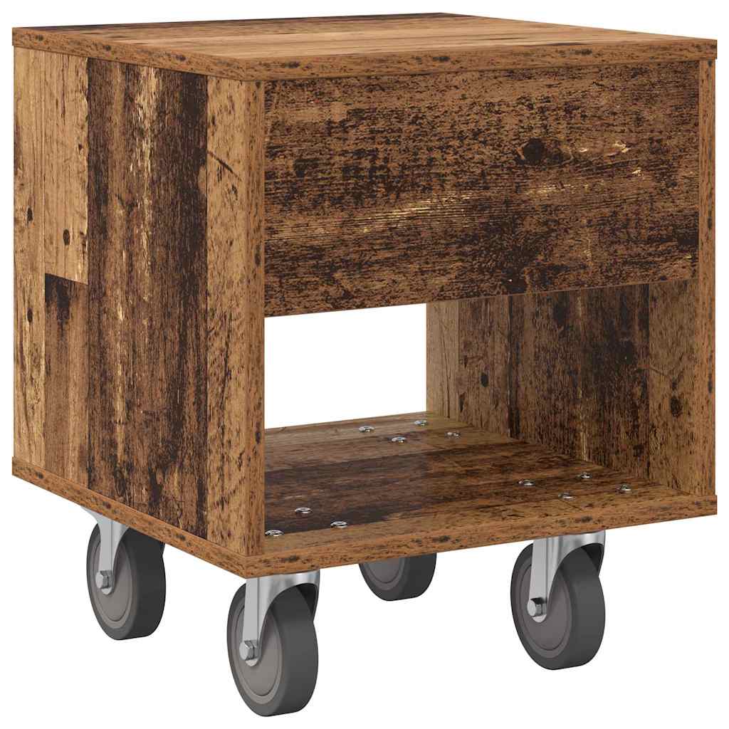 Bedside Table Old Wood 40.5 x 40 x 48 cm Engineered Wood
