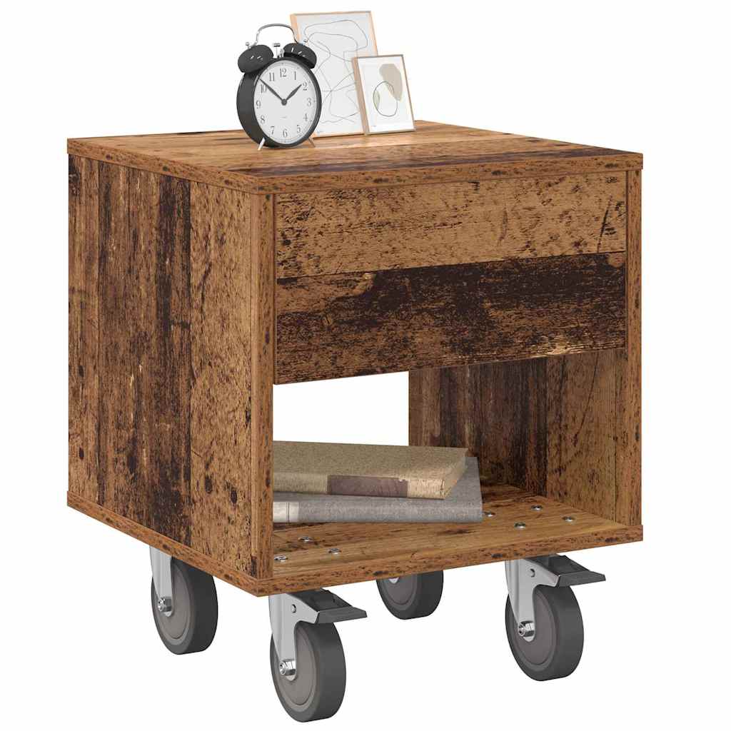Bedside Table 2 pcs Old Wood 40.5 x 40 x 48 cm Engineered Wood