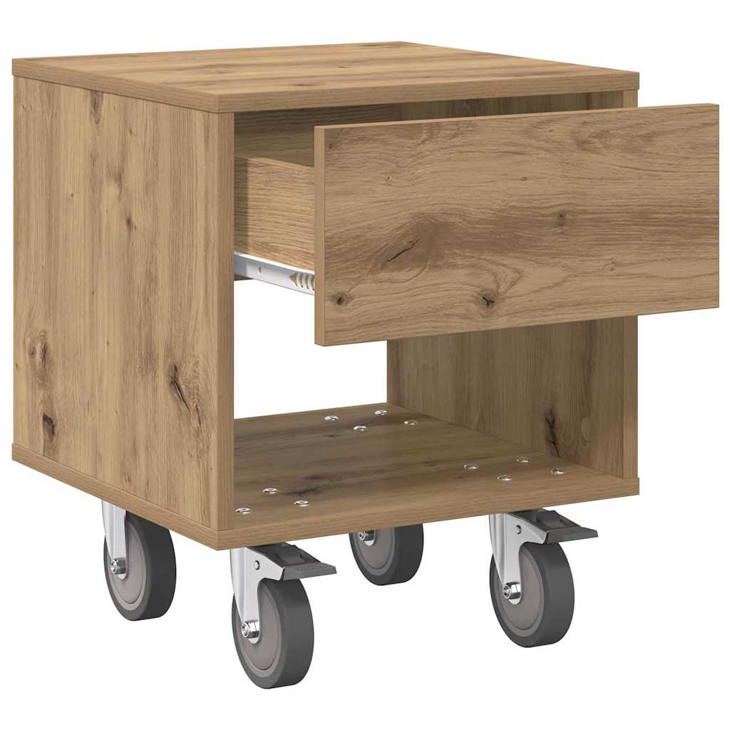 Bedside Table 2 pcs Artisan Oak 40.5 x 40 x 48 cm