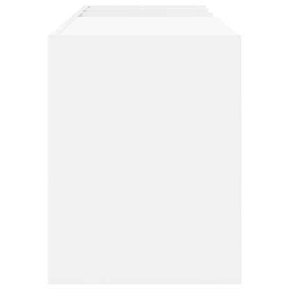 Record Cabinet White 78.5 x 35 x 45 cm Engineered Wood