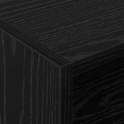 Record Cabinet Black Oak 78.5 x 35 x 45 cm Engineered Wood