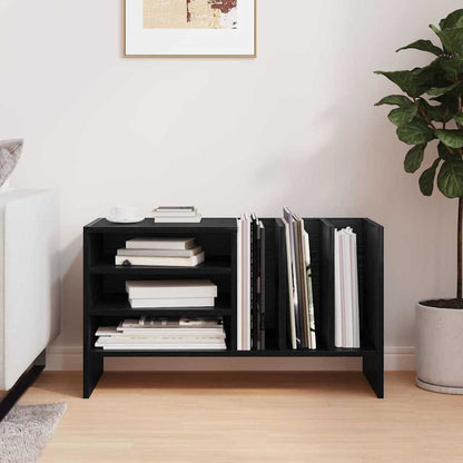 Record Cabinet Black Oak 78.5 x 35 x 45 cm Engineered Wood