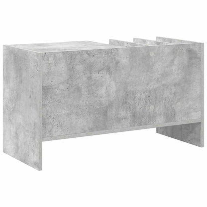 Record Cabinet Concrete Grey 78.5 x 35 x 45 cm Engineered Wood