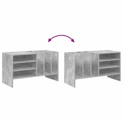 Record Cabinet Concrete Grey 78.5 x 35 x 45 cm Engineered Wood