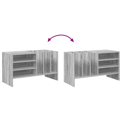 Record Cabinet Grey Sonoma 78.5 x 35 x 45 cm Engineered Wood