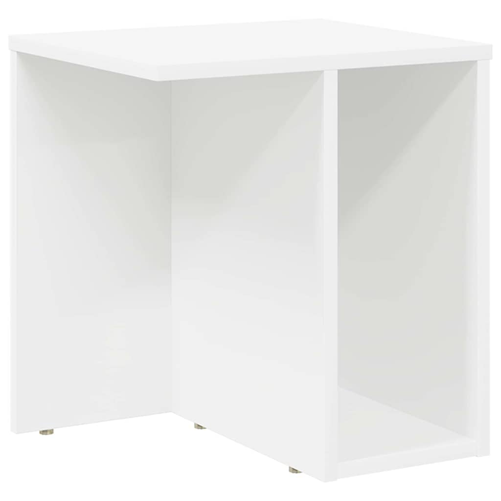 End Table White 37 x 32 x 40 cm Engineered Wood