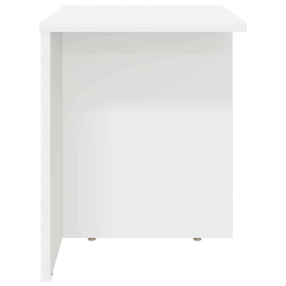 End Table White 37 x 32 x 40 cm Engineered Wood