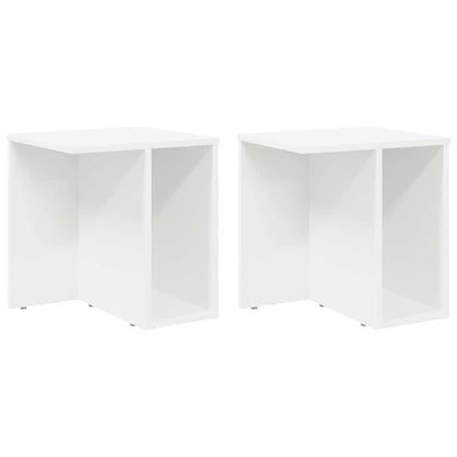 End Table 2 pcs White 37 x 32 x 40 cm Engineered Wood