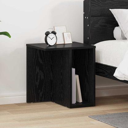 End Table Black Oak 37 x 32 x 40 cm Engineered Wood