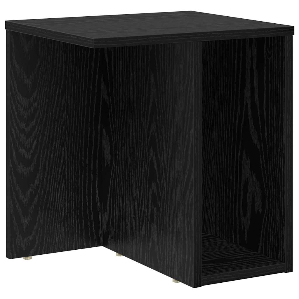End Table 2 pcs Black Oak 37 x 32 x 40 cm Engineered Wood