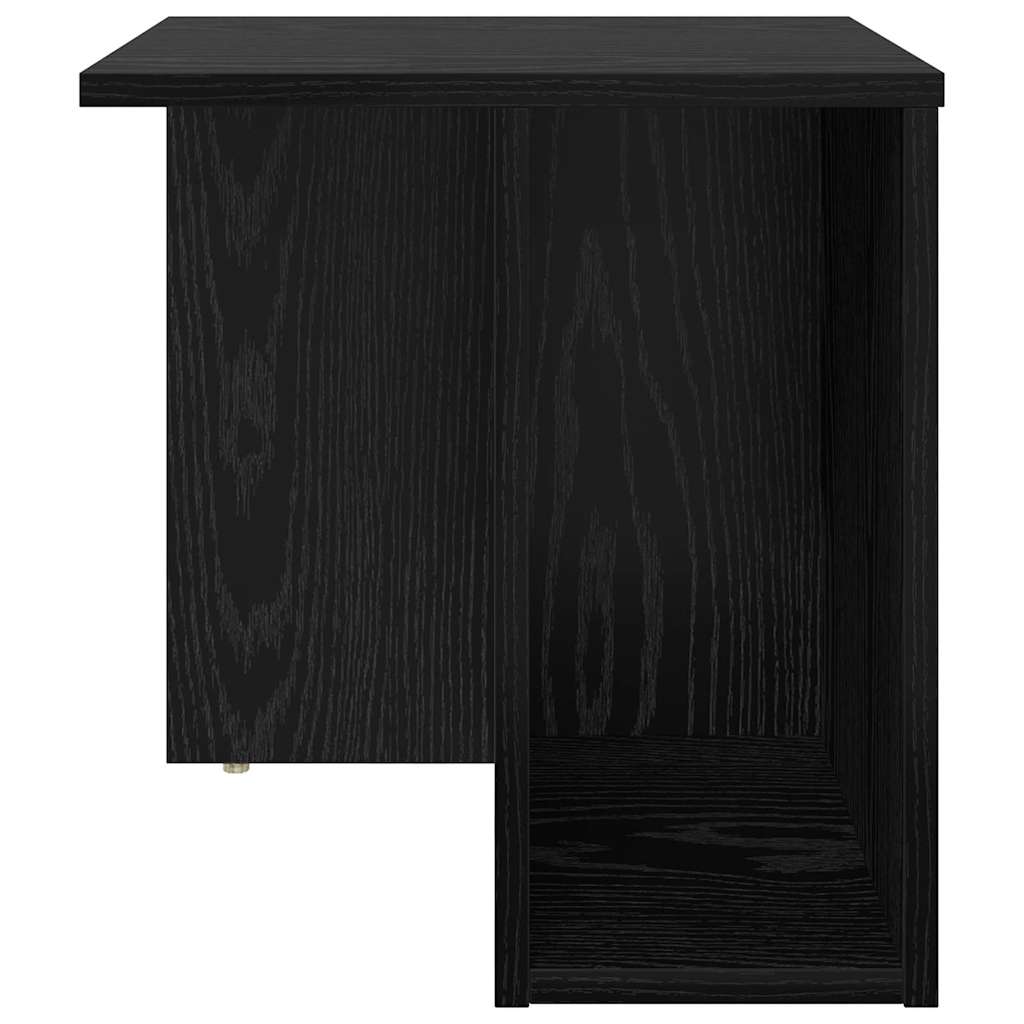 End Table 2 pcs Black Oak 37 x 32 x 40 cm Engineered Wood