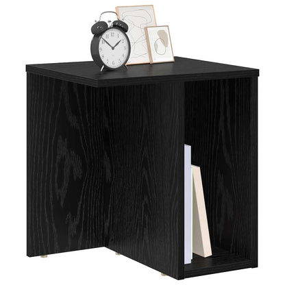 End Table 2 pcs Black Oak 37 x 32 x 40 cm Engineered Wood