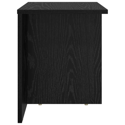 End Table 2 pcs Black Oak 37 x 32 x 40 cm Engineered Wood