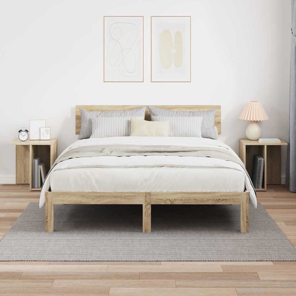 End Table 2 pcs Sonoma Oak 37 x 32 x 40 cm Engineered Wood