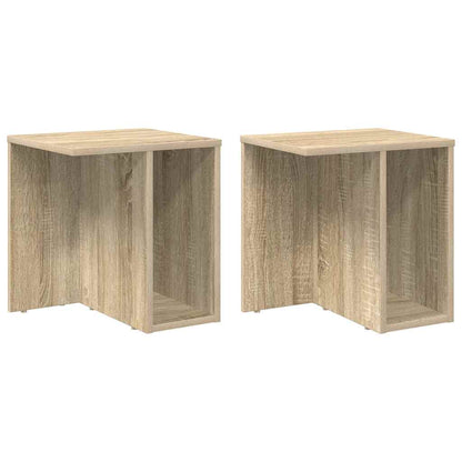 End Table 2 pcs Sonoma Oak 37 x 32 x 40 cm Engineered Wood