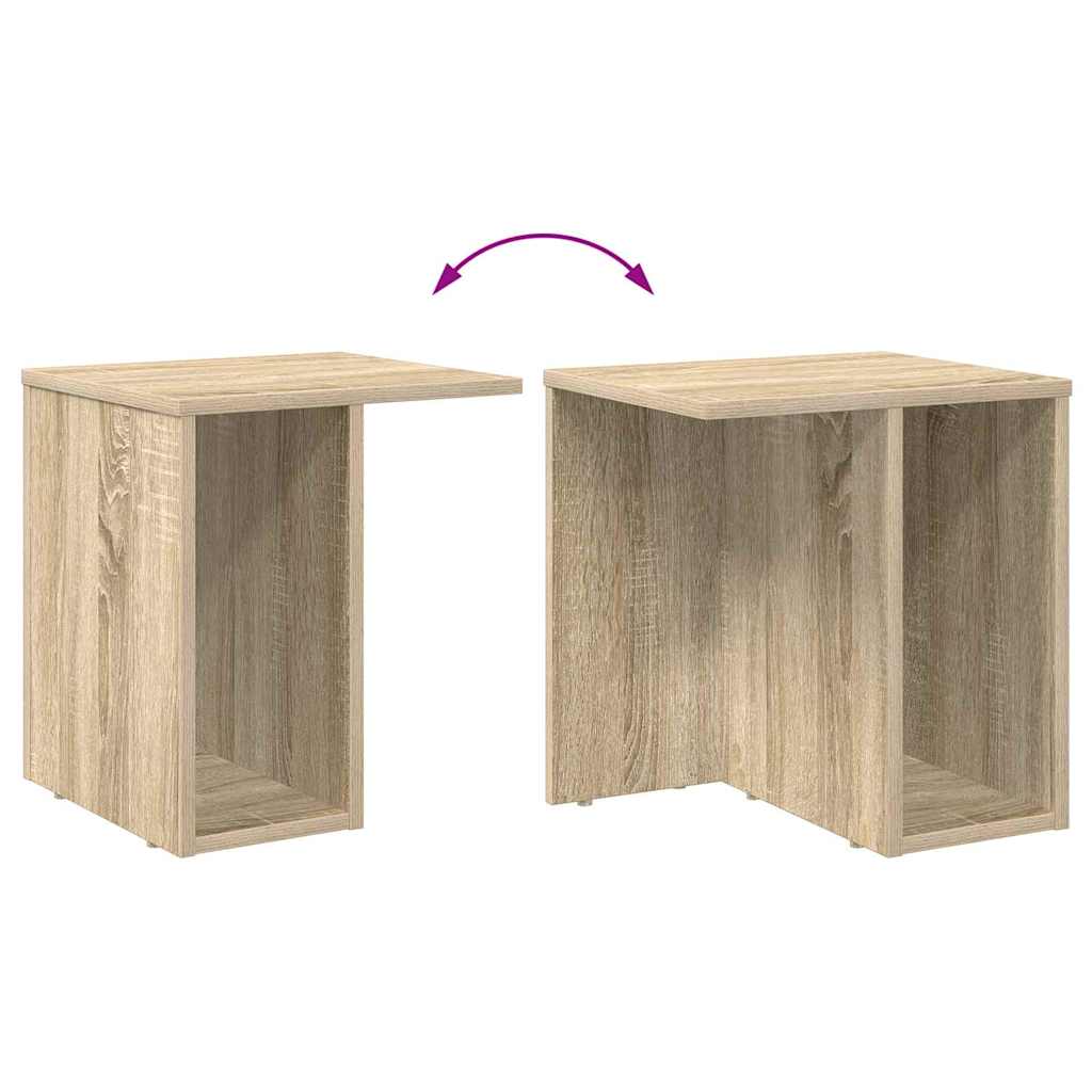 End Table 2 pcs Sonoma Oak 37 x 32 x 40 cm Engineered Wood