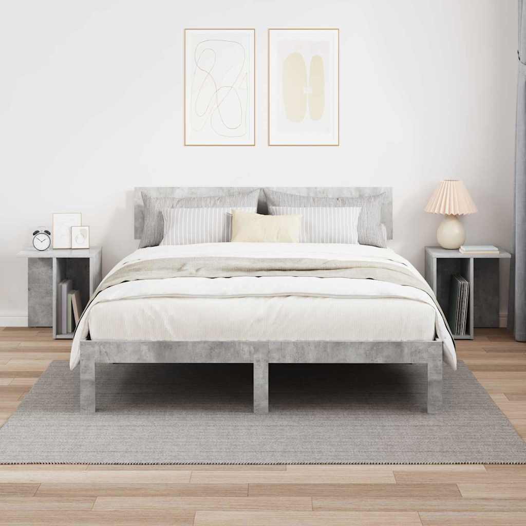 End Table 2 pcs Concrete Grey 37 x 32 x 40 cm Engineered Wood