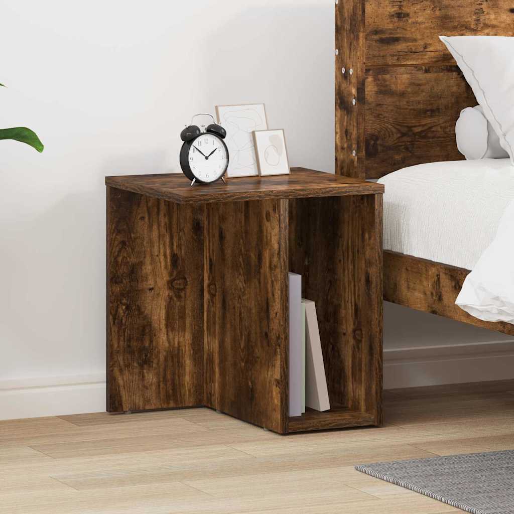 End Table Smoked Oak 37 x 32 x 40 cm Engineered Wood