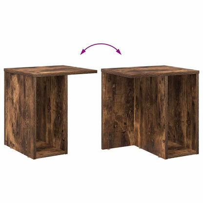 End Table Smoked Oak 37 x 32 x 40 cm Engineered Wood