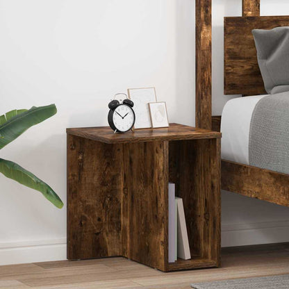 End Table 2 pcs Smoked Oak 37 x 32 x 40 cm Engineered Wood