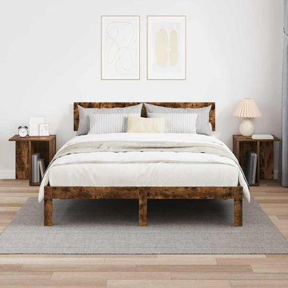 End Table 2 pcs Smoked Oak 37 x 32 x 40 cm Engineered Wood
