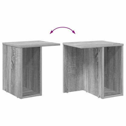 End Table 2 pcs Grey Sonoma 37 x 32 x 40 cm Engineered Wood