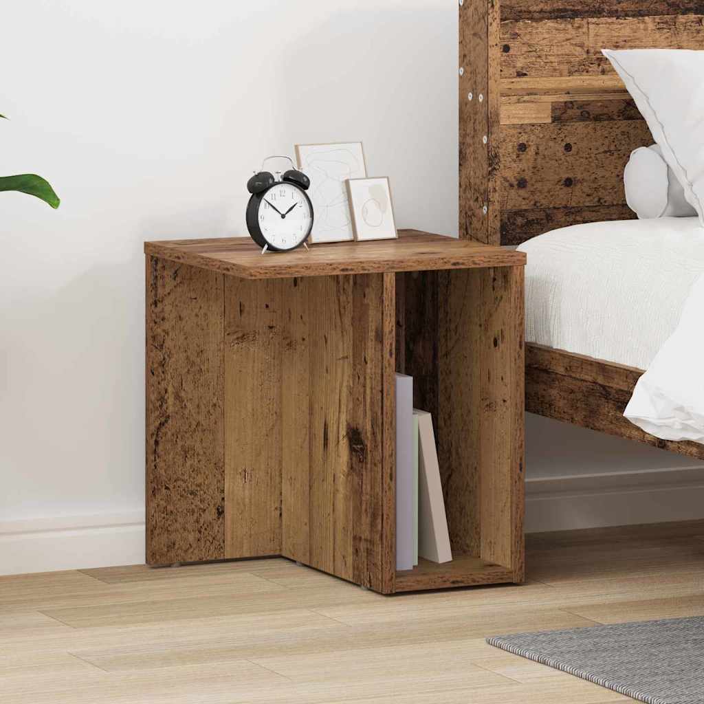 End Table Old Wood 37 x 32 x 40 cm Engineered Wood