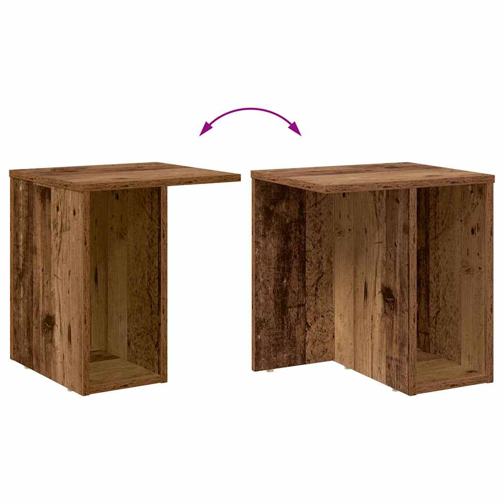 End Table Old Wood 37 x 32 x 40 cm Engineered Wood