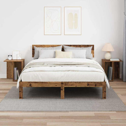 End Table 2 pcs Old Wood 37 x 32 x 40 cm Engineered Wood
