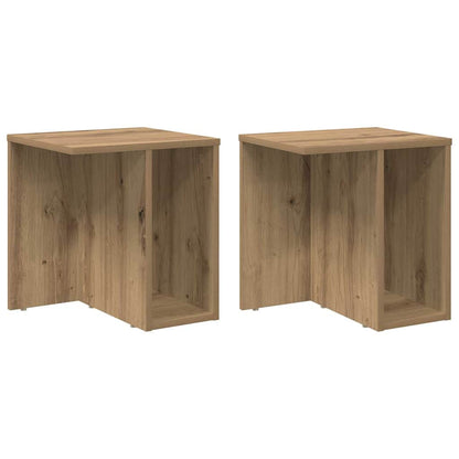 End Table 2 pcs Artisan Oak 37 x 32 x 40 cm Engineered Wood