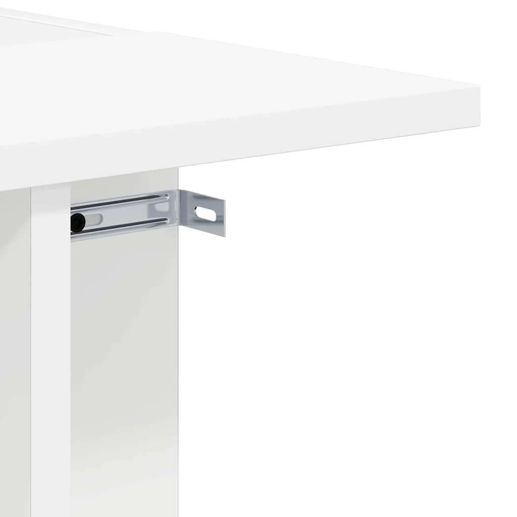 End Table White 35 x 40 x 55 cm Engineered Wood
