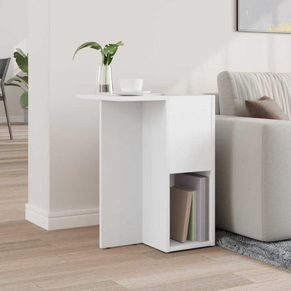 End Table White 35 x 40 x 55 cm Engineered Wood