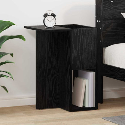 End Table Black Oak 35 x 40 x 55 cm Engineered Wood