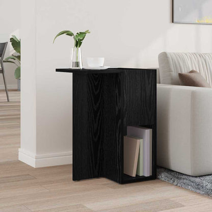 End Table Black Oak 35 x 40 x 55 cm Engineered Wood