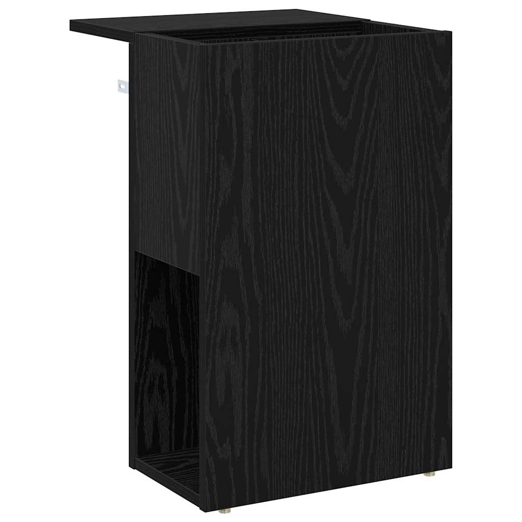 End Table Black Oak 35 x 40 x 55 cm Engineered Wood