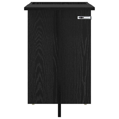 End Table Black Oak 35 x 40 x 55 cm Engineered Wood