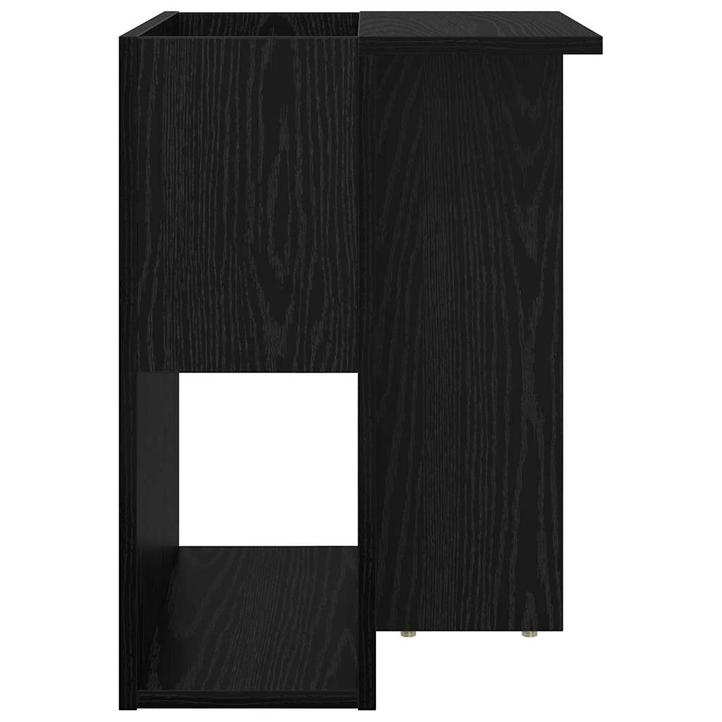 End Table Black Oak 35 x 40 x 55 cm Engineered Wood