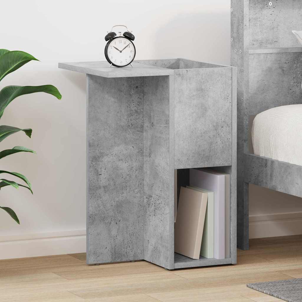 End Table Concrete Grey 35 x 40 x 55 cm Engineered Wood