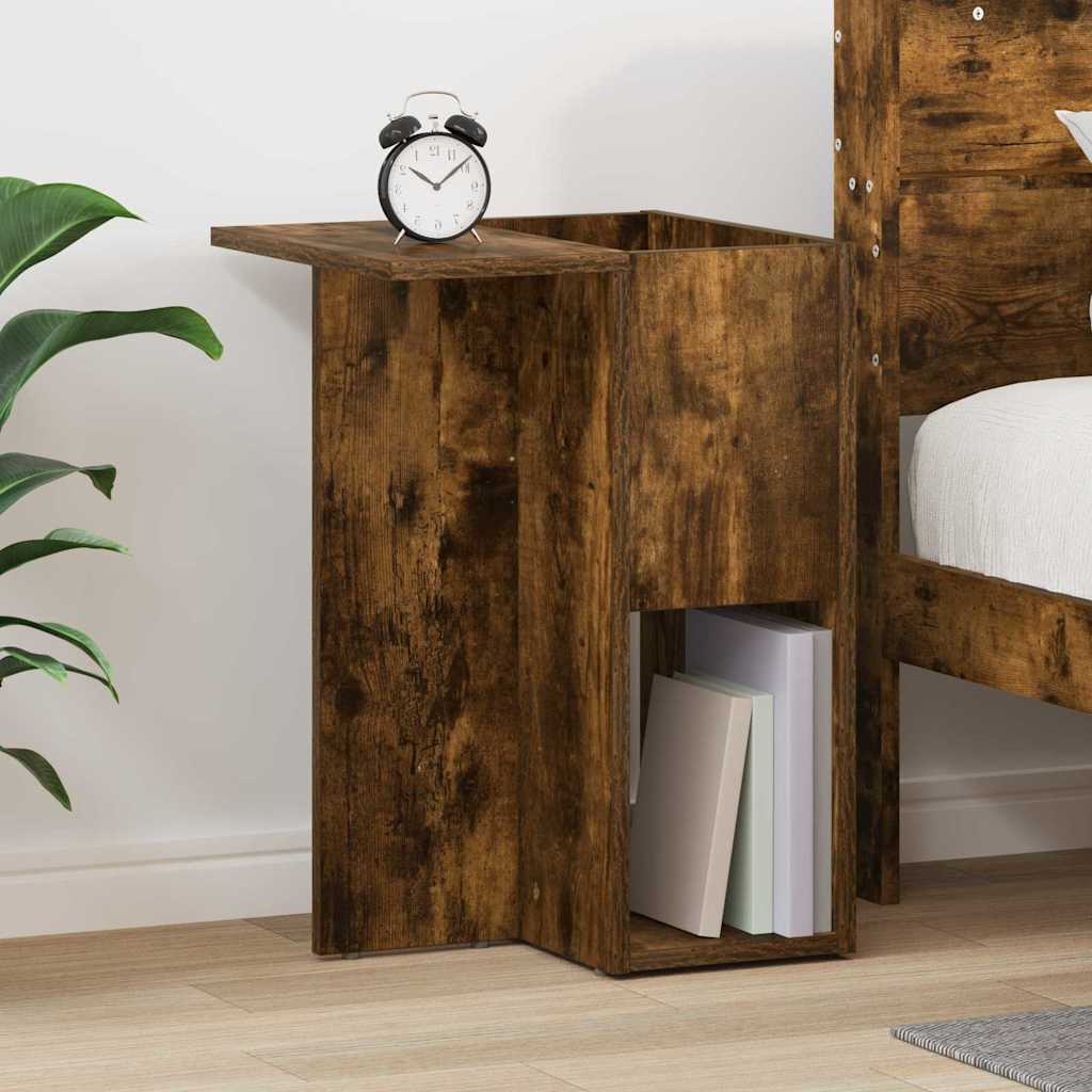 End Table Smoked Oak 35 x 40 x 55 cm Engineered Wood