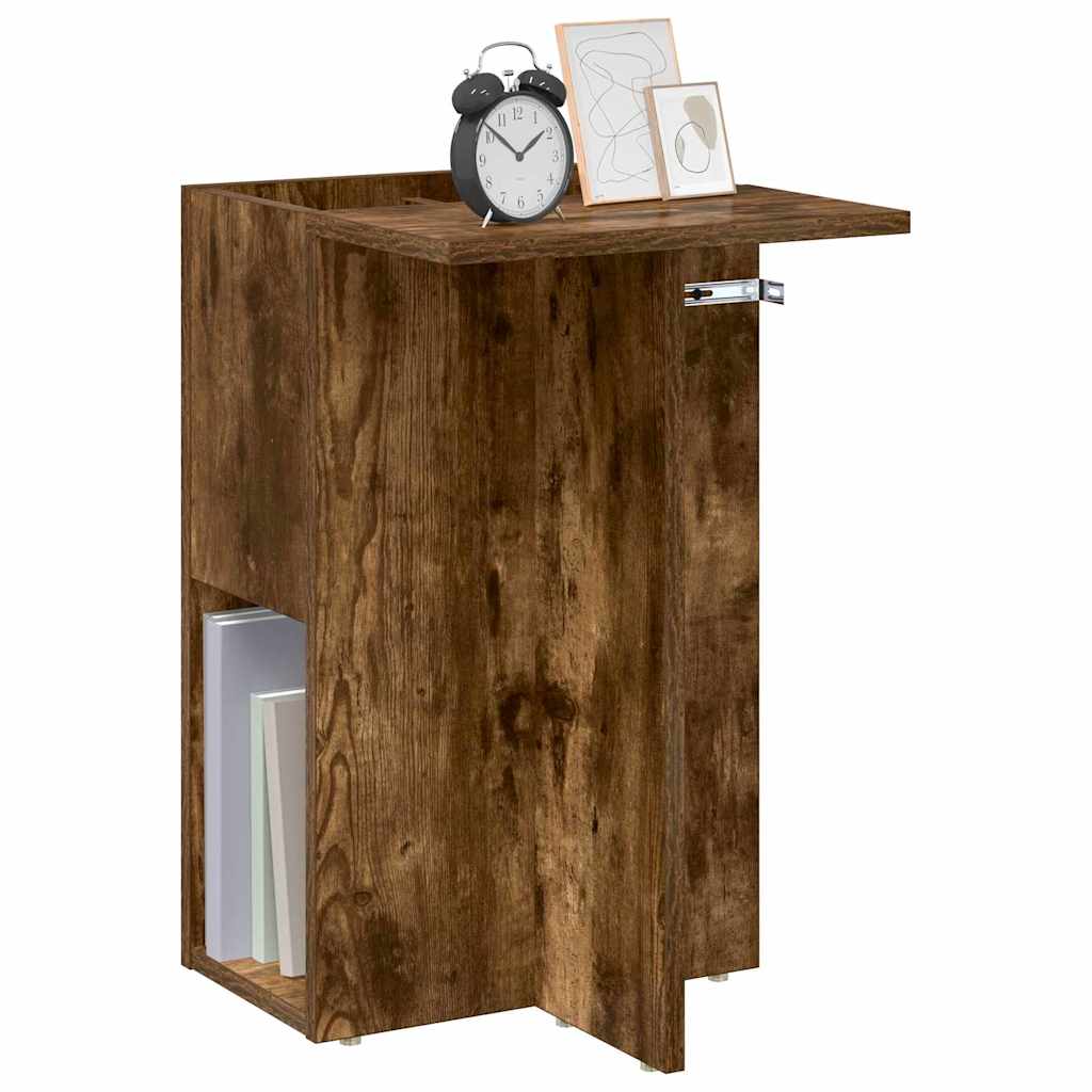 End Table Smoked Oak 35 x 40 x 55 cm Engineered Wood