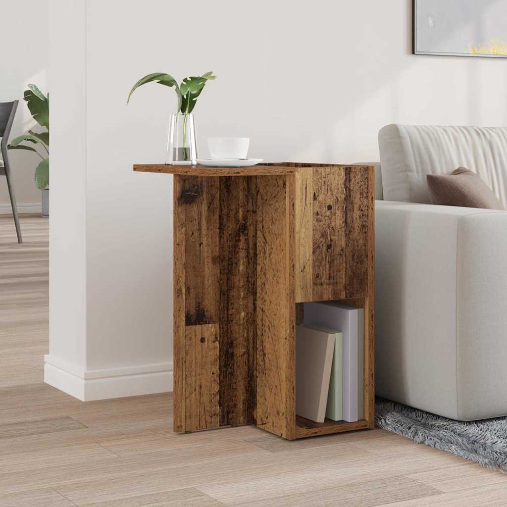 End Table Old Wood 35 x 40 x 55 cm Engineered Wood
