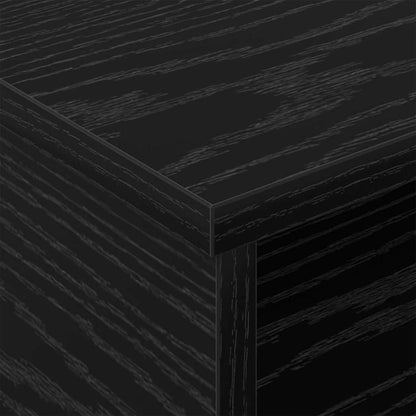 Bedside Table 2 pcs Black Oak 40 x 31 x 15 cm Engineered Wood